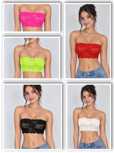 New womens lace strapless - , boob