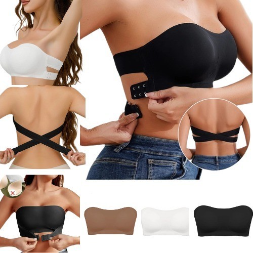 Women strapless push bra - up,